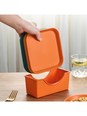 Shanhua Shop Orange Round Plate Style Plastic Plates Reusable ,unbreakable Sturdy Plastic Dinner Plates Bpa Free Dishwasher Safe For Home,kitchen,dinning, Outdoor Use (Yurt Dışından)