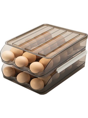 Shanhua Shop B Tarzı Refrigerator Egg Storage Box Portable Egg Drawer Storage Rack Tray Holder Container Eggs Fresh Kitchen Household Organizer Case (Yurt Dışından)