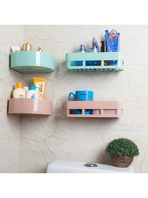 Shanhua Shop B2 Stili 1 Parça Banyo Rafı Banyo Yapıştırıcı Depolama Raf Kancaları Mutfak Ev Dekorasyon Köşe Duş Rafı Raf Depolama Raf Organizatör (Yurt Dışından)