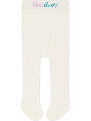 Novibaby Bebek Pamuklu Külotlu Çorap, Çocuk Yenidoğan Pamuk Kız Erkek Okul Çorabı, Beyaz Ekru Pembe Siyah Gri
