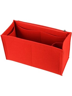 Qiuming Shop Stil 1 Kırmızı Stil 37X20X17CM Onthego Tote Uyar 3 mm Premium Keçe Ekleme Çanta Organizatör Kozmetik Çantası Çanta Şekillendirici Organizatör Seyahat Iç Çanta (Yurt Dışından)