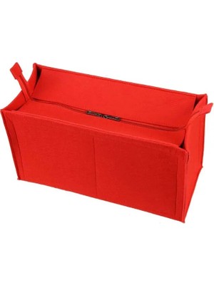 Qiuming Shop Stil 2 Kırmızı Stil 37X20X17CM Onthego Tote Uyar 3 mm Premium Keçe Ekleme Çanta Organizatör Kozmetik Çantası Çanta Şekillendirici Organizatör Seyahat Iç Çanta (Yurt Dışından)