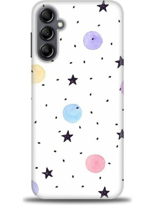 gmotp Samsung Galaxy A14 Kılıf Hd Baskılı - Yıldız ve Daireler