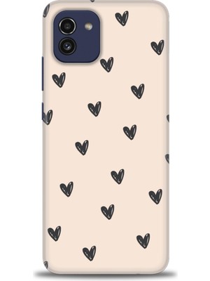 gmotp Samsung Galaxy A03 Kılıf Hd Baskılı - Minik Kalpler