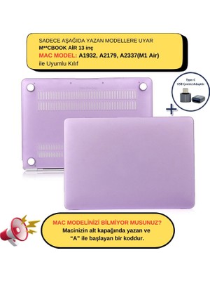 McStorey Macbook Air M1 Kılıf 13 inç A1932 A2179 A2337 ile Uyumlu Mat