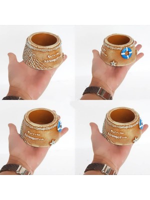 Atölye Dekupaj Denizci Saksı Kalemlik Set