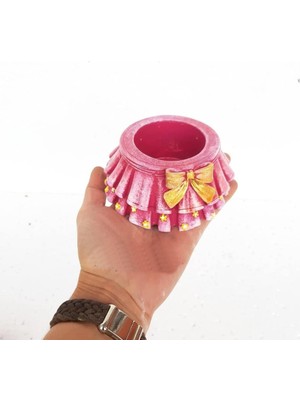 Atölye Dekupaj Kabak Ev Mini Saksı