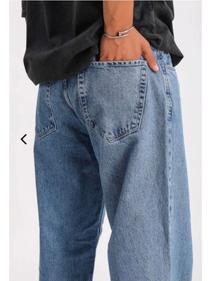 Viking's Line Erkek Baggy Pantolon Buz Mavi Renkli Kar Yıkamalı Model ile Rahat Kullanım
