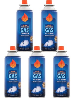 Mobee 5 Li Gaz Kartuşu Set Beşli Pürmüz Gazı 5 Adet 227 gr Kamp Gazı Bütan Propan Gaz Kartuşu 227GR