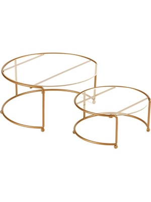 Edora Home Rose Ikili Büyük Boy Metal Sunumluk / Şeffaf Pleksi Pasta Servis Seti - Paslanmaz