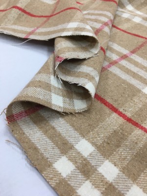 Yiğit Kumaş Dış Giyimlik Sütlü Kahve Ekose Kumaş Kışlık