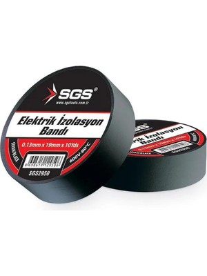 Sgs Elektrik Izolasyon Bandı Siyah 19 mm