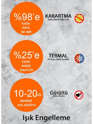 Açık Gri Termal %100 Işık Geçirmez Blackout Karartma Güneşlik Perde