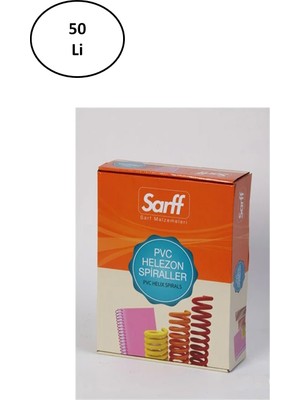 Sarff Helezon Spiral 50 Li 25 mm PVC Fonksiyonel Ofis Malzemesi Türkiye Menşeli