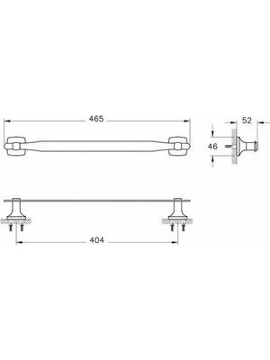 VitrA Base 400 A4411936 Uzun Havluluk Mat Siyah