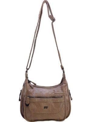 Baginn Y.s.deri Çapraz Askılı Kadın Postacı Çanta Çok Cepli Vegan Deri Bayan Omuz Çantası