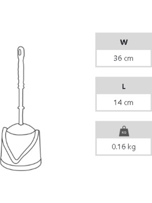 Afacan A Form Gonca Muhafazalı  Klozet Fırçası*32