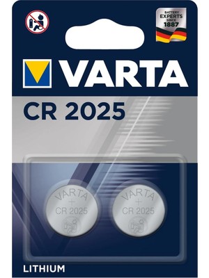 Varta Pil Düğme 2025 3V (2 Adet) Varta