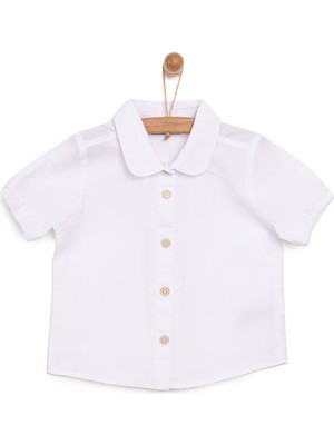 HelloBaby  Basic Bebe Yaka Kısa Kol Gömlek Kız Bebek
