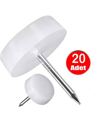 Alet Çantam Çivili Poligrit Mobilya Koltuk Ayağı Masa Sandalye Sehpa Koruyucu Ayak 20 Adet