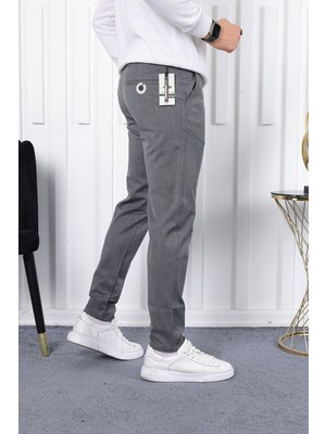 İDS Collection Erkek Kalın Kışlık Likralı Kumaş Pantolon Gri - 30-Xs