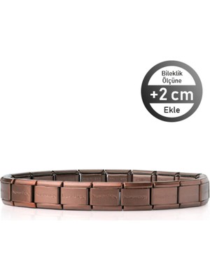 Nomination Italy Composable (Kişiselleştirilebilir) Klasik Paslanmaz Çelik Bileklik, Mat Çikolata Rengi