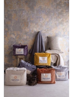 Apricitas Home Basic Softly, Çift Kişilik Yorgan Uyku Seti Safran