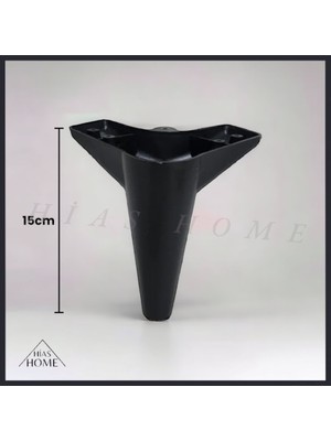 Hias Siyah 15CM Zirve Ayak Plastik Koltuk Mobilya Ayağı