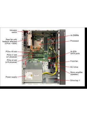 Lenovo 7D8J100GEA ST50V2 E-2324G 1X16GB 2X960GB SSD Nodvd 500W+ SRV2022 Essntıal