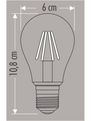 Cata LED Rustik Flament Ampül 8W CT-4217