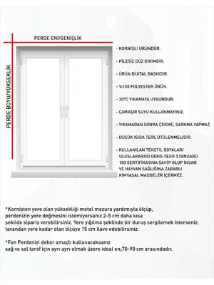 Diper Fon Perde - Rengarenk Çiçek Desenli Dijital Baskılı Fon Perde - Digital Printed Background Curtain