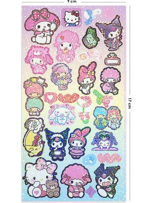 BP Tattoo Sanrio Holografik Kendinden Yapışkanlı Sticker Çıkartma Etiket