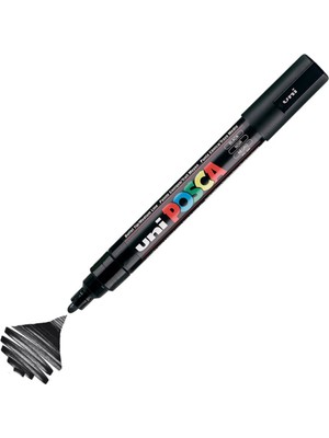 Uni Posca Marker Pc-5m Medium 1.8-2.5 mm Black