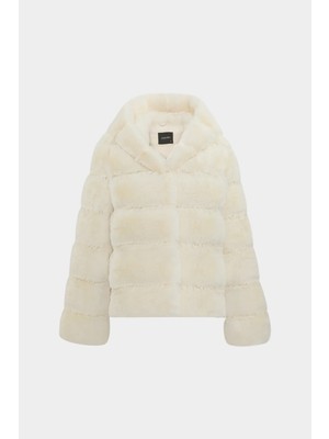 Açelya Okcu Açelyaokcu Kapüşonlu Kadın Rex Kürk Mont