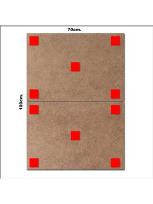 Tablomega Mr Pug Desenli Ahşap Tablo 70CMX 100CM