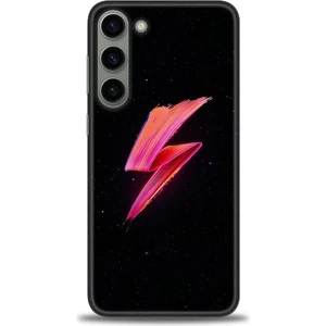 Samsung Galaxy S23 Kılıf Hd Baskılı - Pembe Şimşek