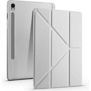 Samsung Galaxy Tab S9 Uyumlu Kılıf 3 Farklı Stand Kalemlikli Tri Folding Tablet Kılıfı