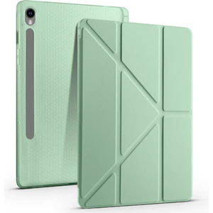 Samsung Galaxy Tab S9 Uyumlu Kılıf 3 Farklı Stand Kalemlikli Tri Folding Tablet Kılıfı