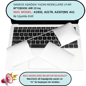 Macbook Air M1 Sticker Guard Touchpad Trackpad Koruyucu A1932 A2179 A2337 ile Uyumlu