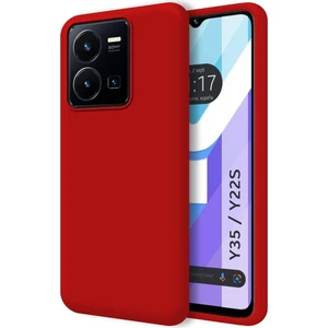 M.TK Moveteck Vivo Y22S - Y35 Uyumlu Kılıf Silikon + 9h Tempereli Nano Cam 2'li Set Ekran Camı