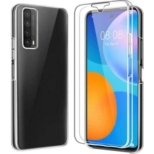 Huawei P Smart 2021 360 Derece Kılıf Full Tam Koruma Ön Arka Şeffaf Kılıf