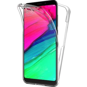 Xiaomi Redmi 5 Plus 360 Derece Kılıf Full Tam Koruma Ön Arka Şeffaf Kılıf