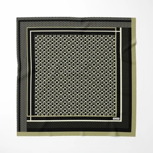 Ipek Twill Zincir Desen Karamel Kadın Eşarp