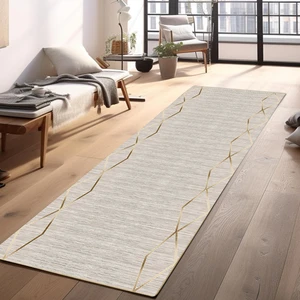 Kesme Yolluk Makinede Yıkanabilir Kaymaz Taban Leke Tutmaz Mutfak Halısı Salon Yolluk Bej Açık Bej