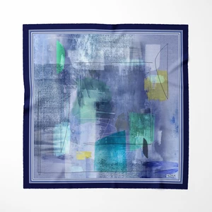 Ipek Twill Soyut Yağlı Boya Tablo Bordo Kadın Eşarp