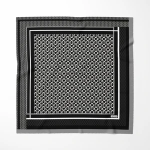 Ipek Twill Zincir Desen Karamel Kadın Eşarp