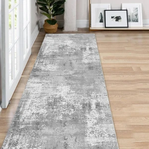 Kesme Yolluk Makinede Yıkanabilir Kaymaz Taban Leke Tutmaz Mutfak Halısı Salon Yolluk Gri