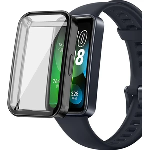 Huawei Band 8 , 9 ve 10 ile Uyumlu Kasa ve Ekran Koruyucu 360 Tam Koruma Silikon Kılıf