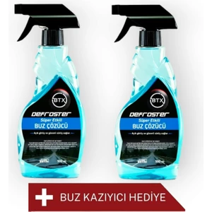 Buz Çözücü Defroster Sprey 500ml 2'li Buz Kazıyıcı