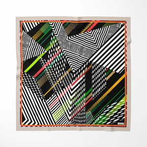 Ipek Twill Çapraz Köşeler Yeşil Kadın Eşarp